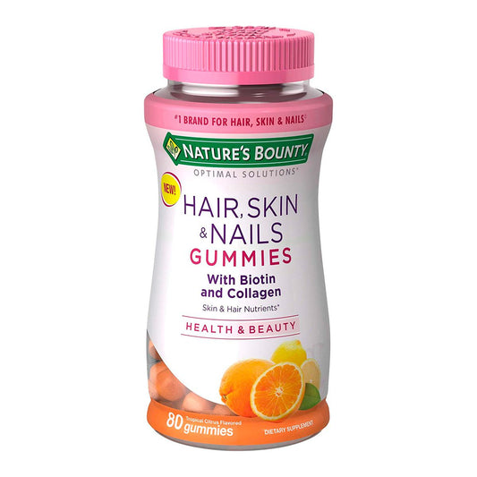 Hair, Skin & Nails Gummies de Nature's Bounty – Vitaminas para Cabello, Piel y Uñas