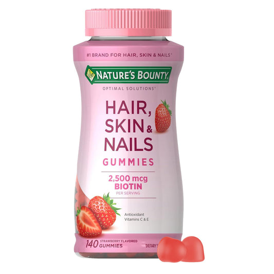 Hair, Skin & Nails Gummies de Nature's Bounty – Vitaminas para Cabello, Piel y Uñas (80 caps)